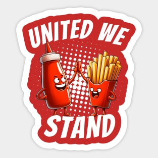 ketchup and fries besties Sticker